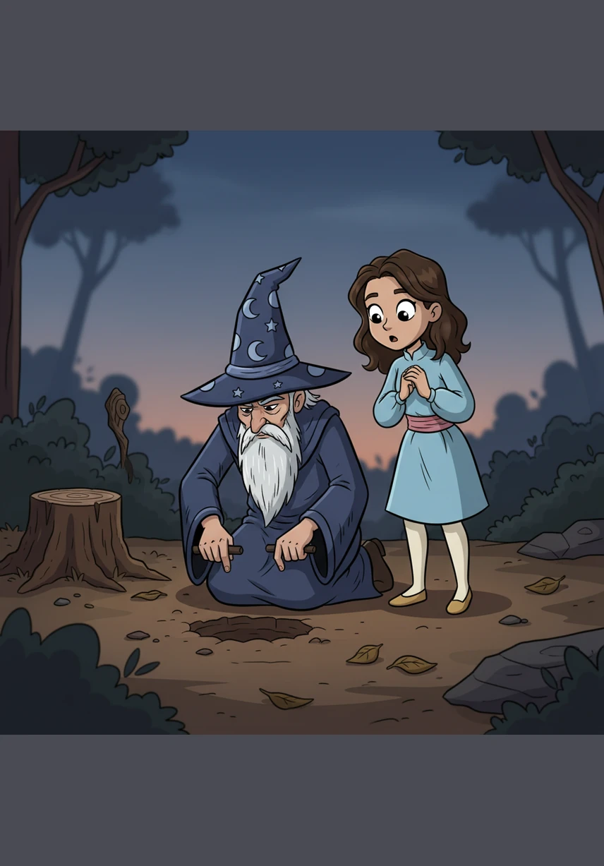 Maya watched breathlessly as the man knelt down in the dirt and began to dig a small hole with his bare hands. She wondered what secrets he was burying in the cold earth under the cover of the fading light.