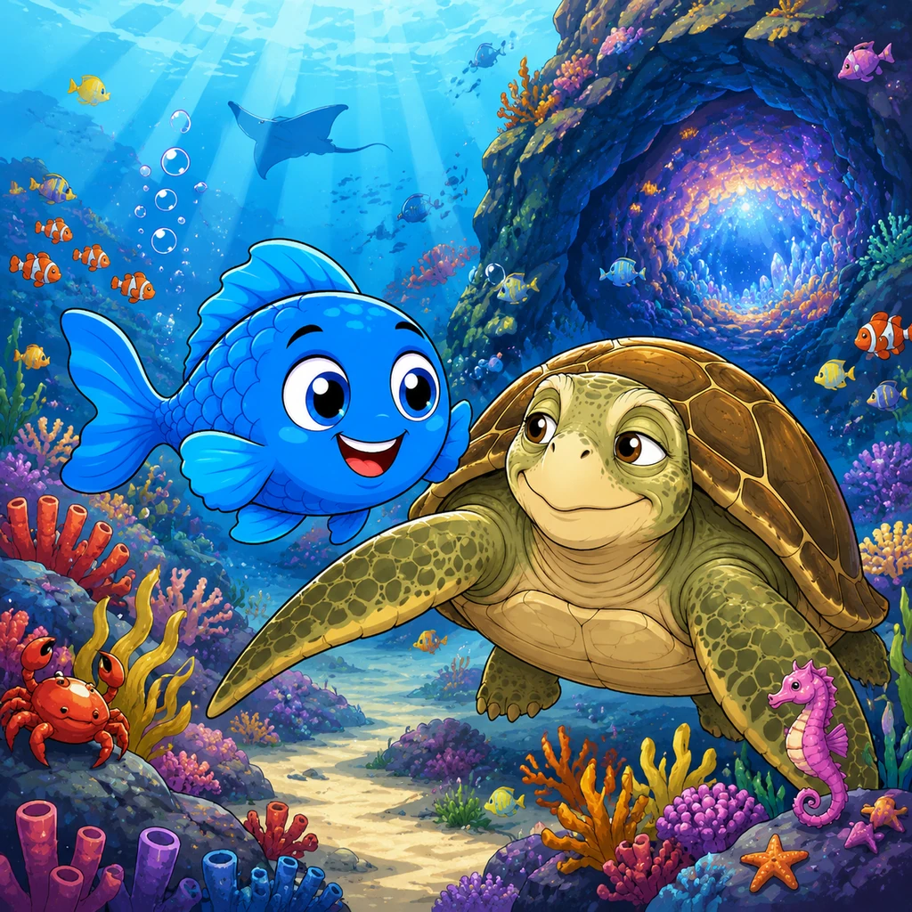 Las Aventuras de Burbujas en el Arrecife de Coral - Nature & Science