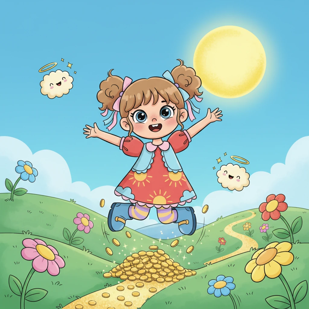 In a faraway land where the sky was always blue and the sun shone brighter than the finest gold coin, lived a girl named Milana. She wasn't just any ordinary child; Milana had an extraordinary imagination and a knack for laughter, even in the trickiest times. Her bright spirit made every day feel like an adventure waiting to happen.