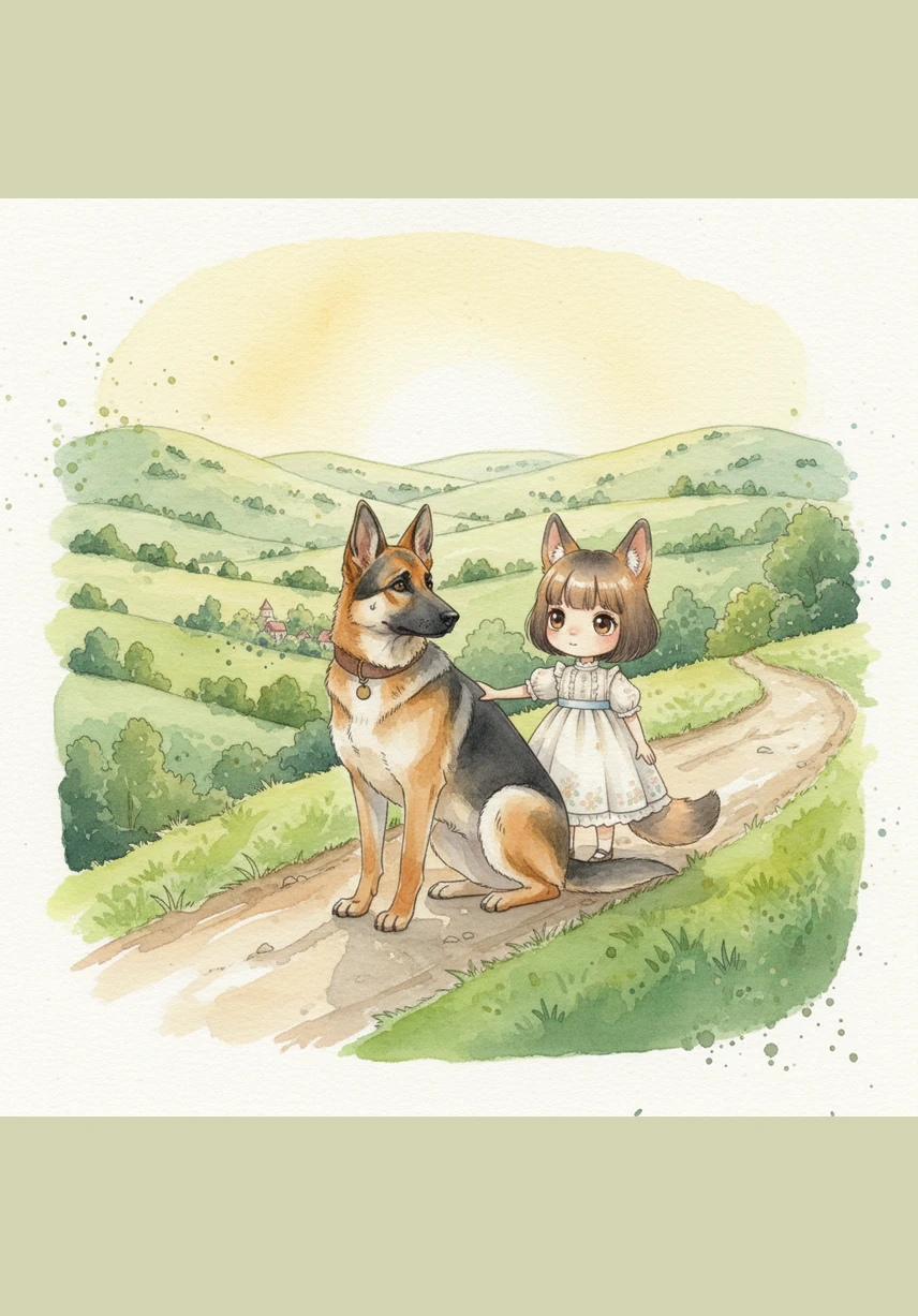 Vägen blir brantare och de klättrar uppför en kulle täckt av vackra vildblommor och gamla rötter. Bruno stannar då och då och vänder sig om för att se till att hans bästa vän är precis bakom honom.