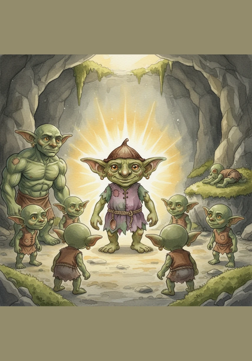 As the first generation of new goblins is born under his rule, Kaelen feels a physical transformation taking place within his own body. Each new life adds to his strength, and the system rewards him with a golden aura that radiates authority and power. These newborn goblins are different; they are taller, stronger, and possess a spark of intelligence never seen in their kind before.