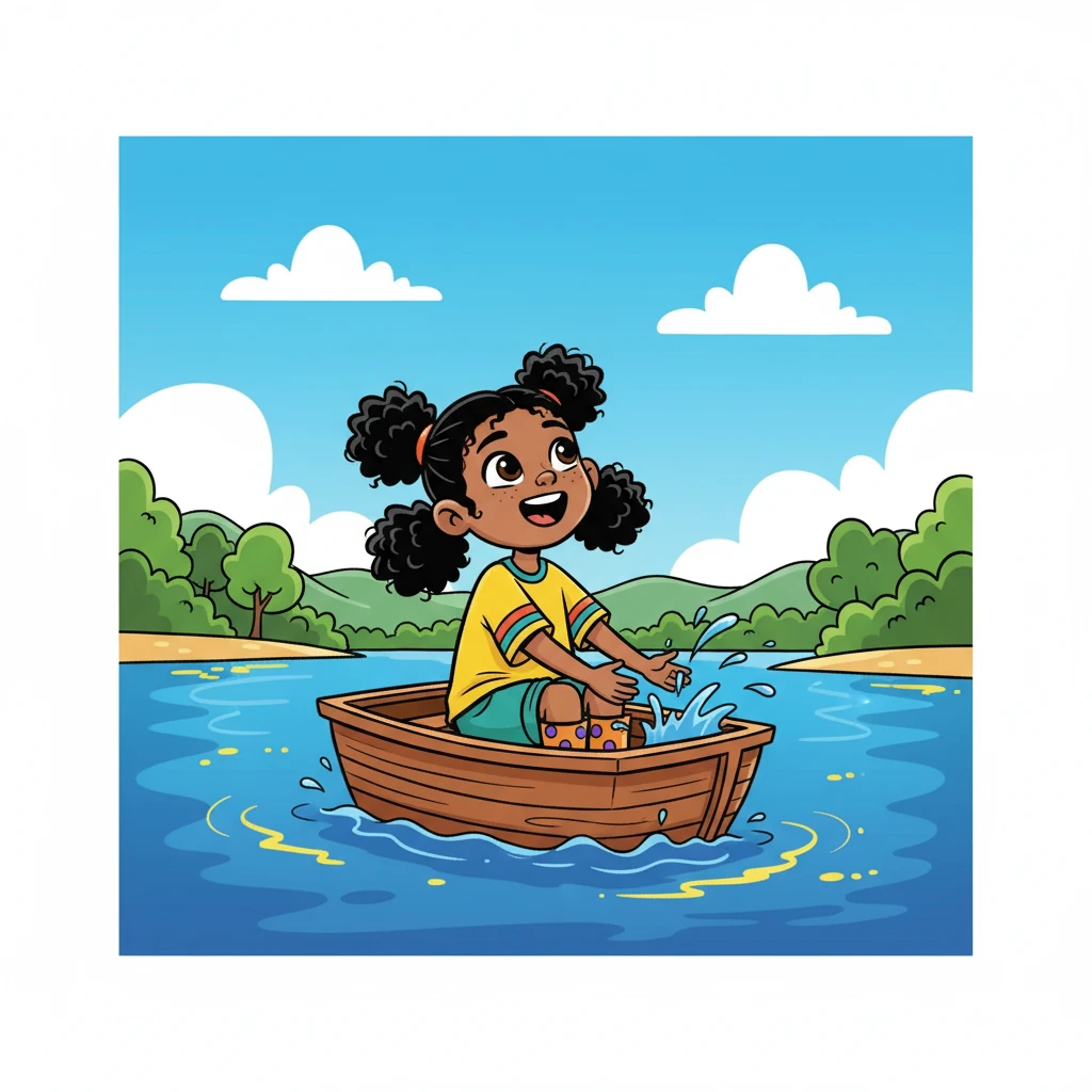 For the first few minutes, Anshu's dream unfolded perfectly. The boat glided smoothly across the sparkling water. He laughed as he dipped his hands into the cool lake, watching sunlight dance on the waves, lost in the beauty of the moment. Then, a strange sound broke the peace.