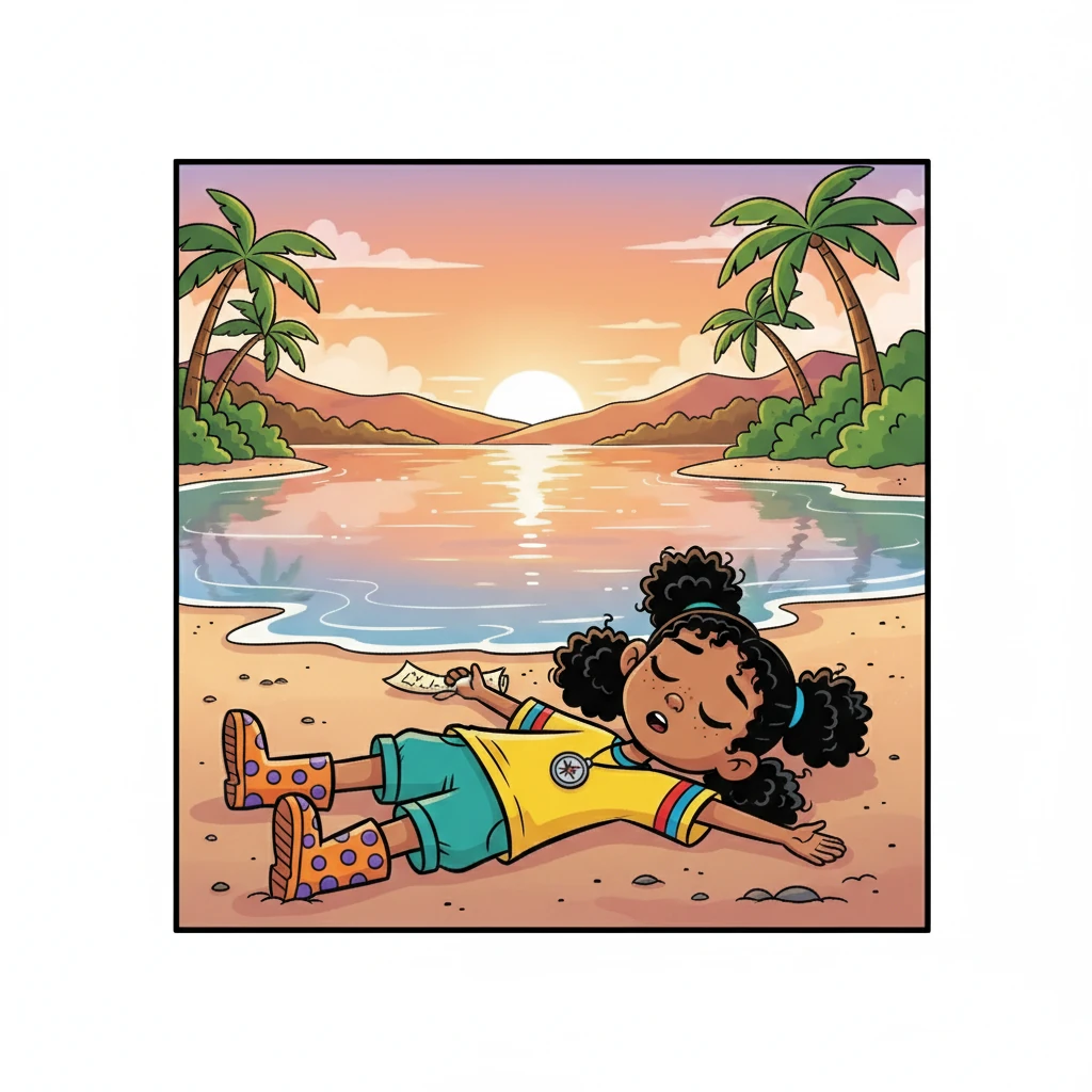 After what felt like forever, Anshu felt the ground beneath his feet. Exhausted but alive, he collapsed on the shore, the shimmering lake behind him. He had faced his fear and discovered his inner strength. That evening, as the sun set, Anshu knew he had learned a valuable lesson about presence of mind and the power of determination.