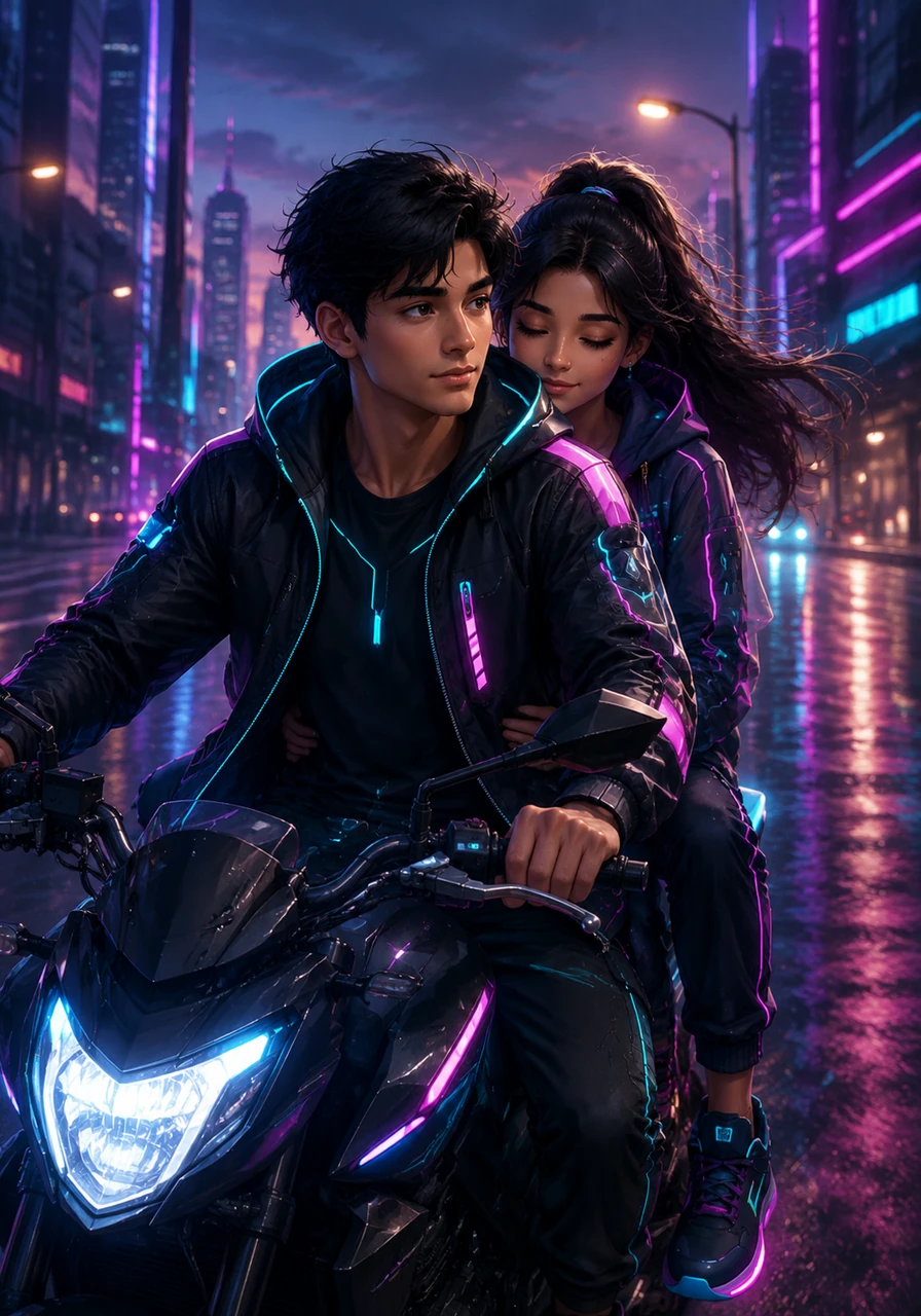 Vivaan rides his motorcycle through the evening streets with Avni sitting behind him, the cool wind brushing against their faces. A comfortable silence settles between them, replaced by a warm sense of belonging that neither of them is ready to put into words.
