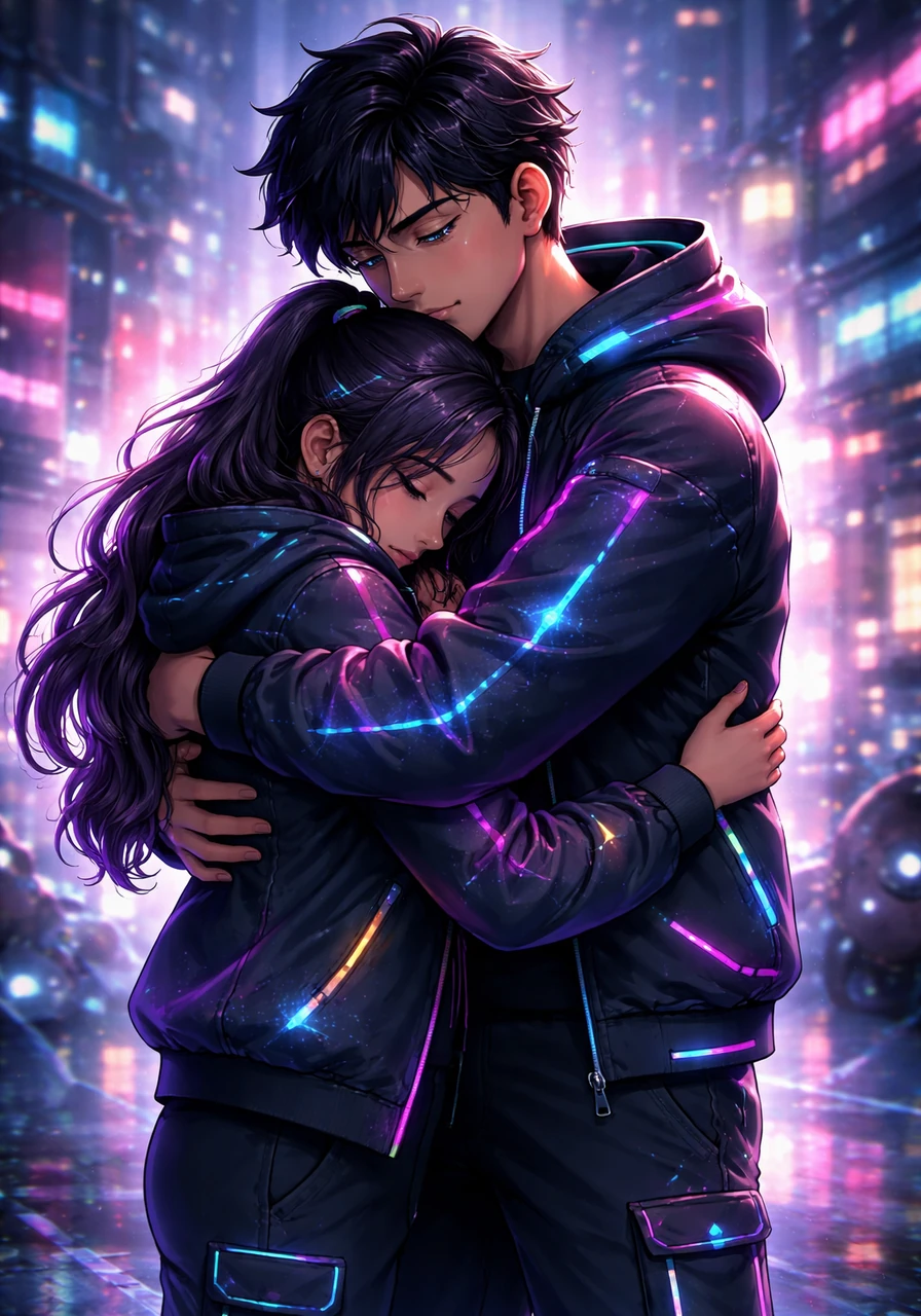 In a moment of raw vulnerability, Vivaan pulls Avni into a gentle, protective hug as the world around them seems to fade away. It is the first time they truly feel the weight of their connection, a silent promise of support amidst their unspoken fears.