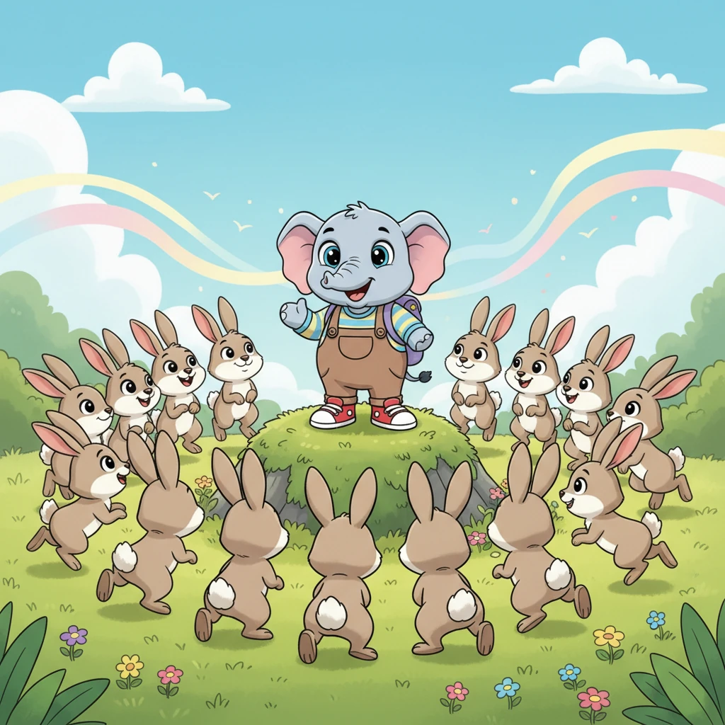 Inspired by Barnaby's courageous words, rabbits of all shapes and sizes hopped closer, nodding their heads in agreement. They formed a large circle, their expressive faces filled with determination, ready to listen and plan. A banner of hope seemed to unfurl in their hearts.