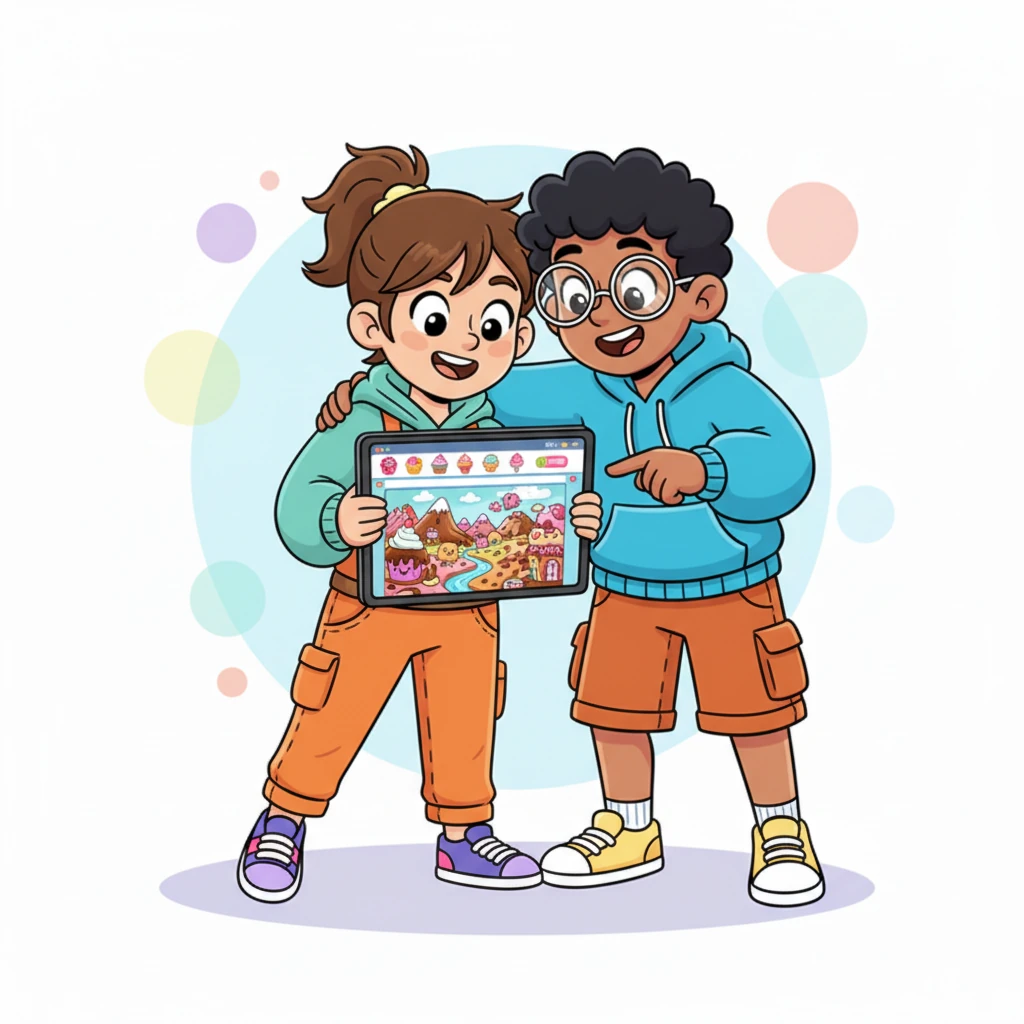To make sure everything looked perfect, Pixel Pal activated its special HTML viewer. Sparky and Pixel Pal peered into the screen, seeing the website exactly as it would appear online, full of delicious treats and bright colors.