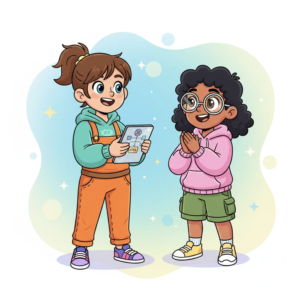 Next, Sparky's friend Lily needed a fun mobile app that showed off her amazing drawings. Pixel Pal excitedly displayed its multi-file viewer, organizing all the different parts of the app's code into neat, colorful sections, like building blocks.