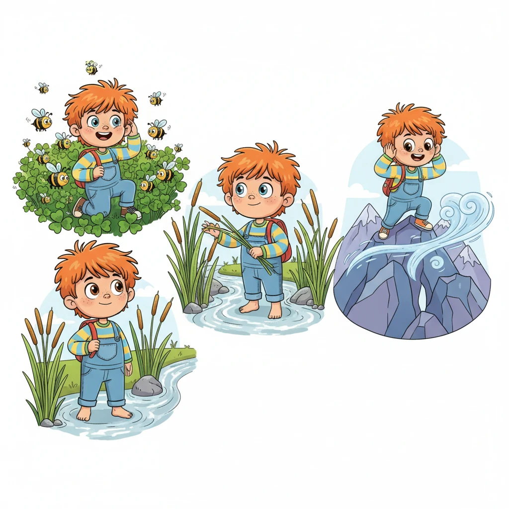 So Leo embarked on a grand journey, his heart open and his ears keen. He listened closely, learning the joyful hum of bees in a clover field. By the silver river, he discovered the gentle rustle of the swaying reeds. High up in the mountains, he caught the lonesome whistle of the wind through a narrow pass.