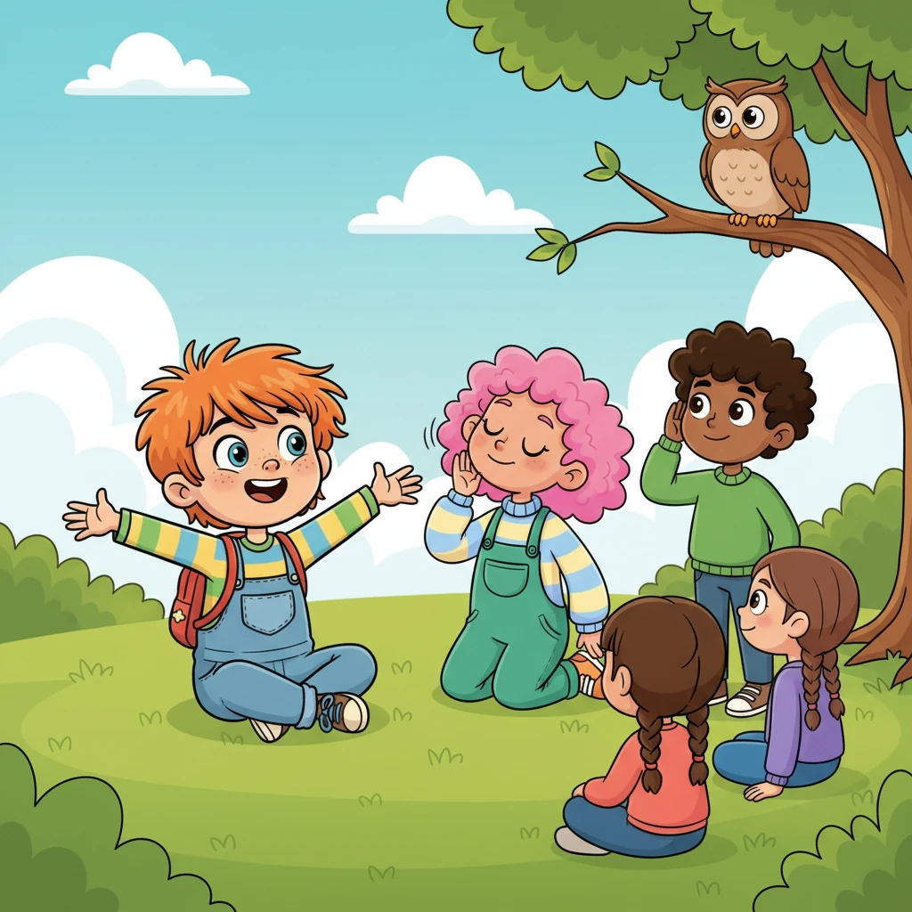 With his heart overflowing with the vastness of the sky, Leo returned to the meadow. Now, he gathered other children, not to show them how to fly, but how to listen. "True flight begins not in strong muscles," he explained, "but in a quiet ear. Listen closely, for the wind is always singing. Will you learn its tune?" Alba the owl watched from a nearby tree, a knowing twinkle in her ancient eyes.