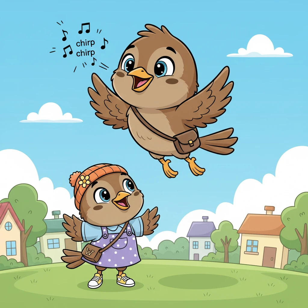 A happy chirping announced the arrival of Papa Sparrow, home from his very easy job at the toothpaste factory. He carried his small satchel, his wings a little tired from the flight, but his face beamed with a contented smile. He loved his simple role of ensuring the toothpaste tubes stayed perfectly straight.