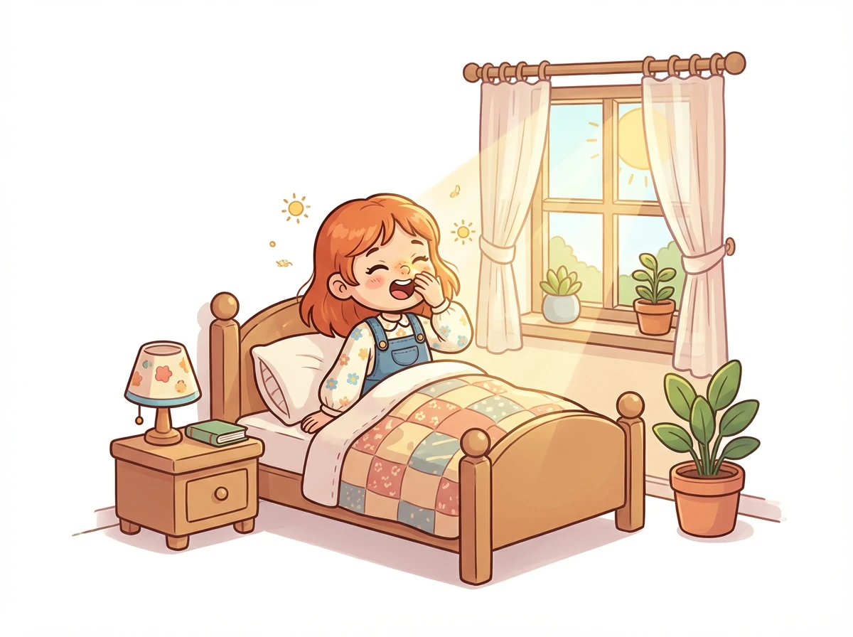 Die Sonne kitzelt Nina sanft auf der Nase, als sie in ihrem kleinen Bettchen aufwacht. Ihr Zimmer ist hell und freundlich, und der Duft von frisch gebackenem Brot liegt in der Luft.