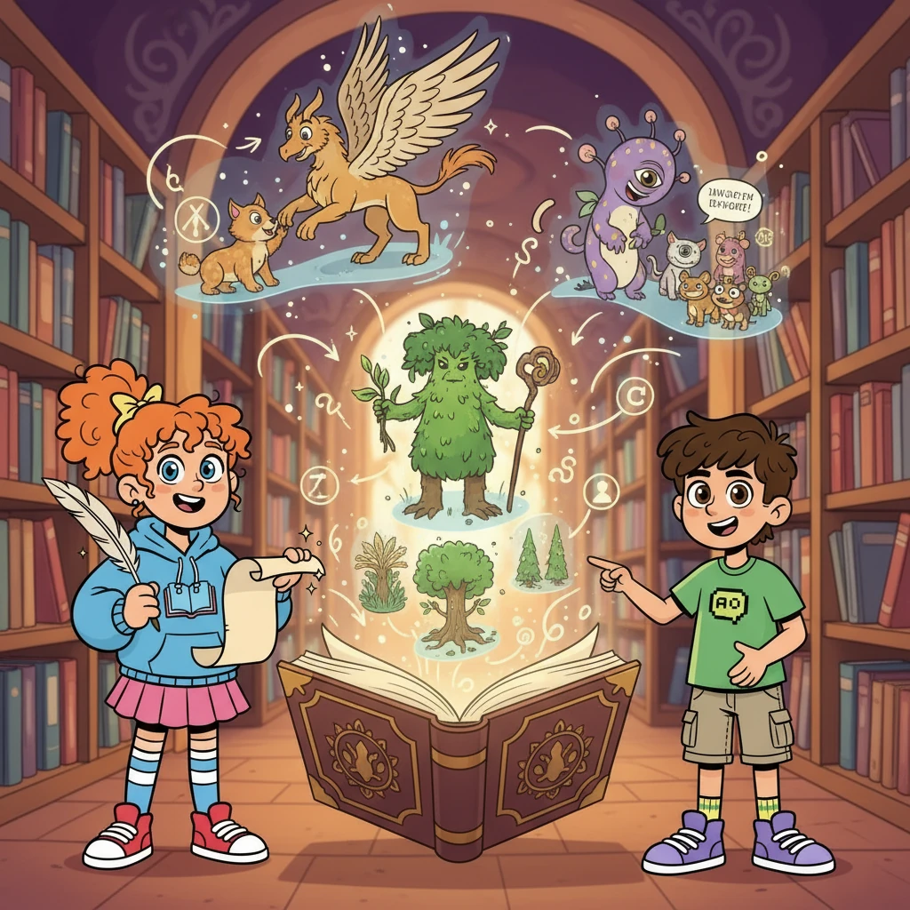 Το βιβλίο άνοιξε μόνο του, αποκαλύπτοντας την πρώτη τεχνική: την αιτιολόγηση. Εικόνες με φανταστικά πλάσματα και τις αιτίες των πράξεών τους εμφανίστηκαν, βοηθώντας τους να κατανοήσουν τη σημασία της.