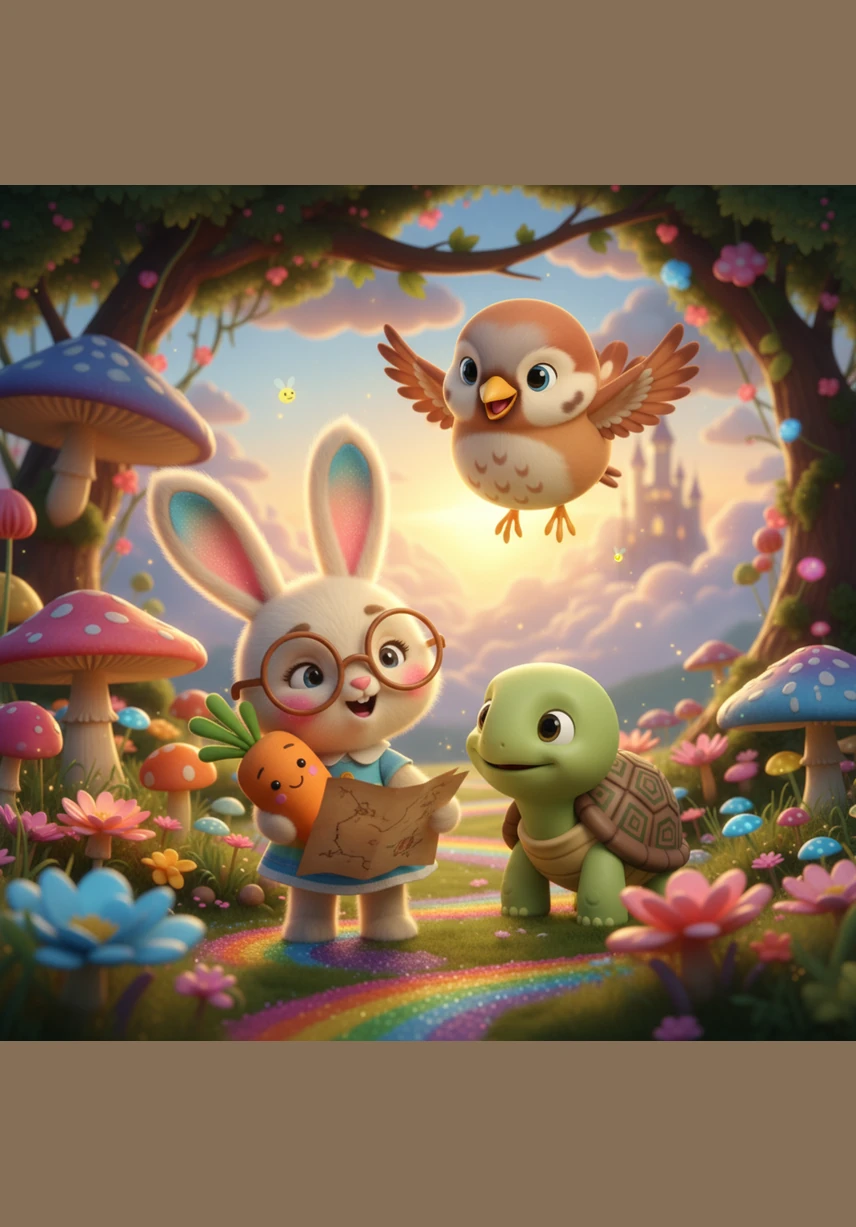 Tiba-tiba, Pipit si Burung Kecil terbang turun dari dahan pohon dan bertanya ke mana mereka akan pergi dengan terburu-buru. Setelah mendengar tentang peta itu, Pipit menawarkan diri untuk menjadi pemandu dari langit agar mereka tidak tersesat di dalam hutan. Kini, tim kecil itu sudah lengkap dan siap menghadapi rintangan apa pun bersama-sama.