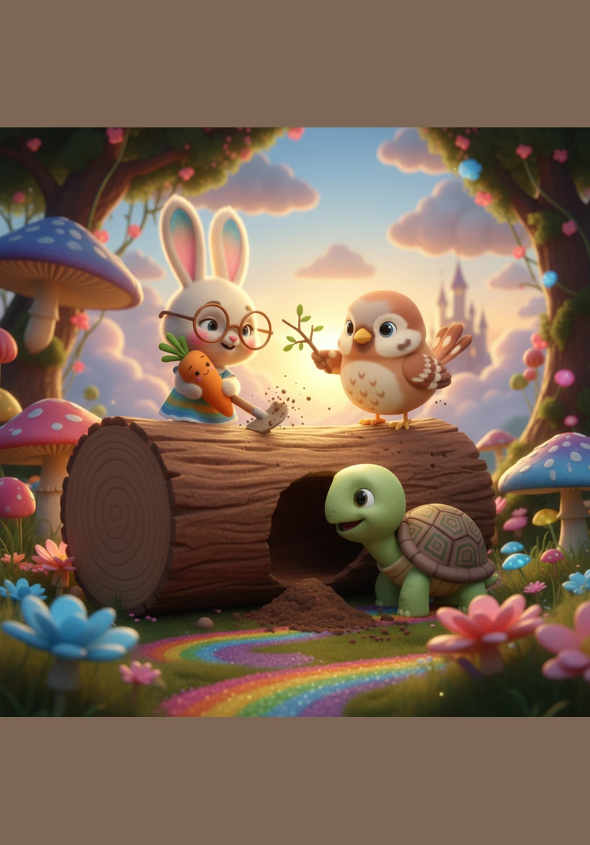 Sebuah batang pohon besar yang tumbang menghalangi jalan mereka, membuat mereka harus berpikir keras untuk bisa lewat. Tobi memberikan ide cemerlang untuk menggali tanah di bawah batang pohon agar mereka bisa merangkak lewat dengan mudah. Dengan kerja sama tim yang hebat, mereka akhirnya berhasil melewati rintangan tersebut dengan penuh tawa.