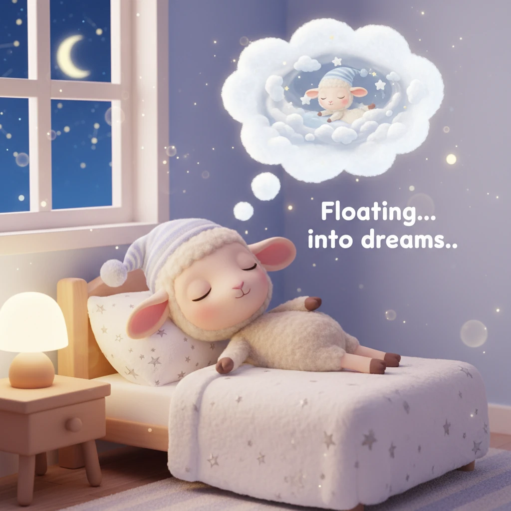 Luna's eyelids felt heavy, heavier than fluffy clouds. She slowly closed her eyes, feeling her breath grow soft and steady. She was ready to float awa