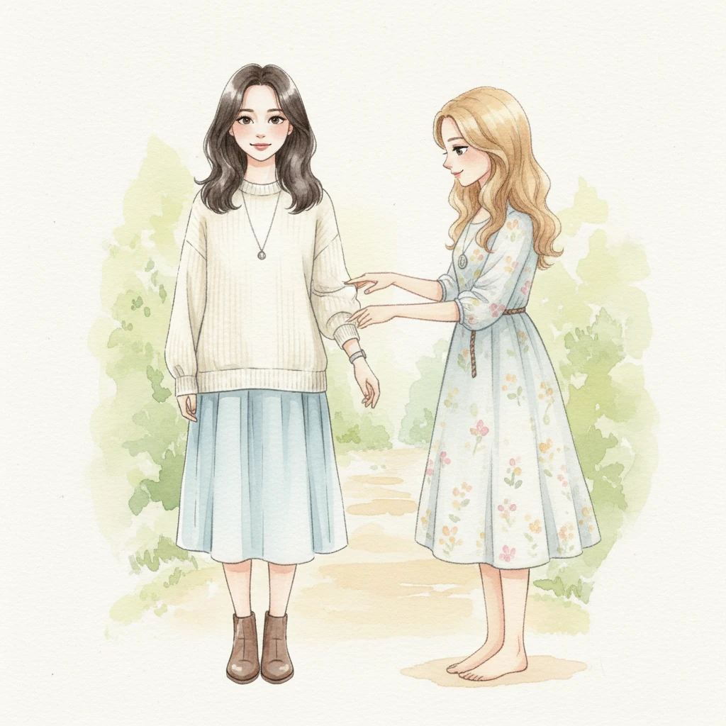 Um toque leve e quase imperceptível. Os dedos de Tiffany traçaram a linha do braço de Minji, um carinho suave que derreteu a habitual reserva de Minji. O gesto era tão natural quanto a respiração, uma prova silenciosa da intimidade que haviam construído, expressa em pequenos gestos.