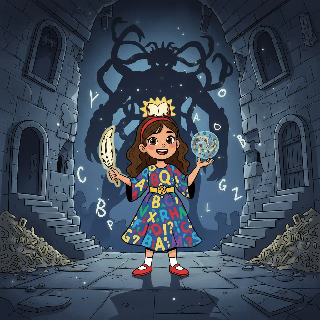 Bella Gramática, una joven de mente curiosa, vivía en un pueblo lleno de palabras desordenadas. Un día, se adentró en un castillo misterioso, donde la Bestia de la Gramática reinaba con reglas confusas. Ella decidió que la sintaxis y la morfología no debían ser un misterio.