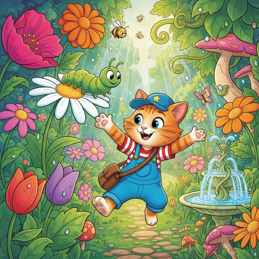 Whiskers' Garden Adventure - Animal stories