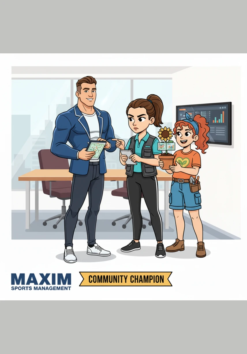 В своем современном офисе Максим работает над расписанием тренировок и обсуждает условия контракта с важным спонсором. Роль менеджера в спорте многогранна: она включает в себя управление талантами, финансовое планирование и выстраивание партнерских отношений для процветания команды.