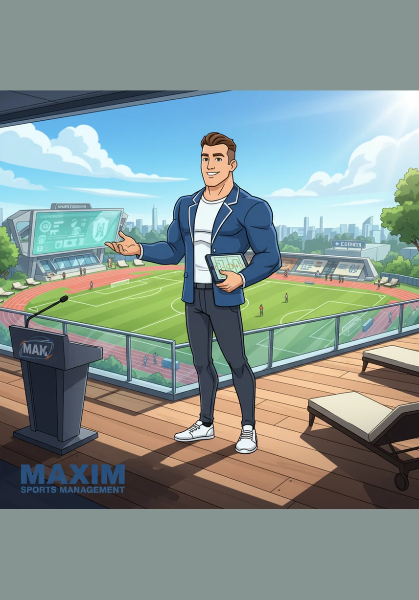 Стоя на террасе современного спортивного комплекса, Максим с оптимизмом смотрит в будущее индустрии спорта и отдыха. Профессия спортивного менеджера важна, потому что она объединяет общество, вдохновляет на личные победы и делает мир здоровее и счастливее через энергию движения.
