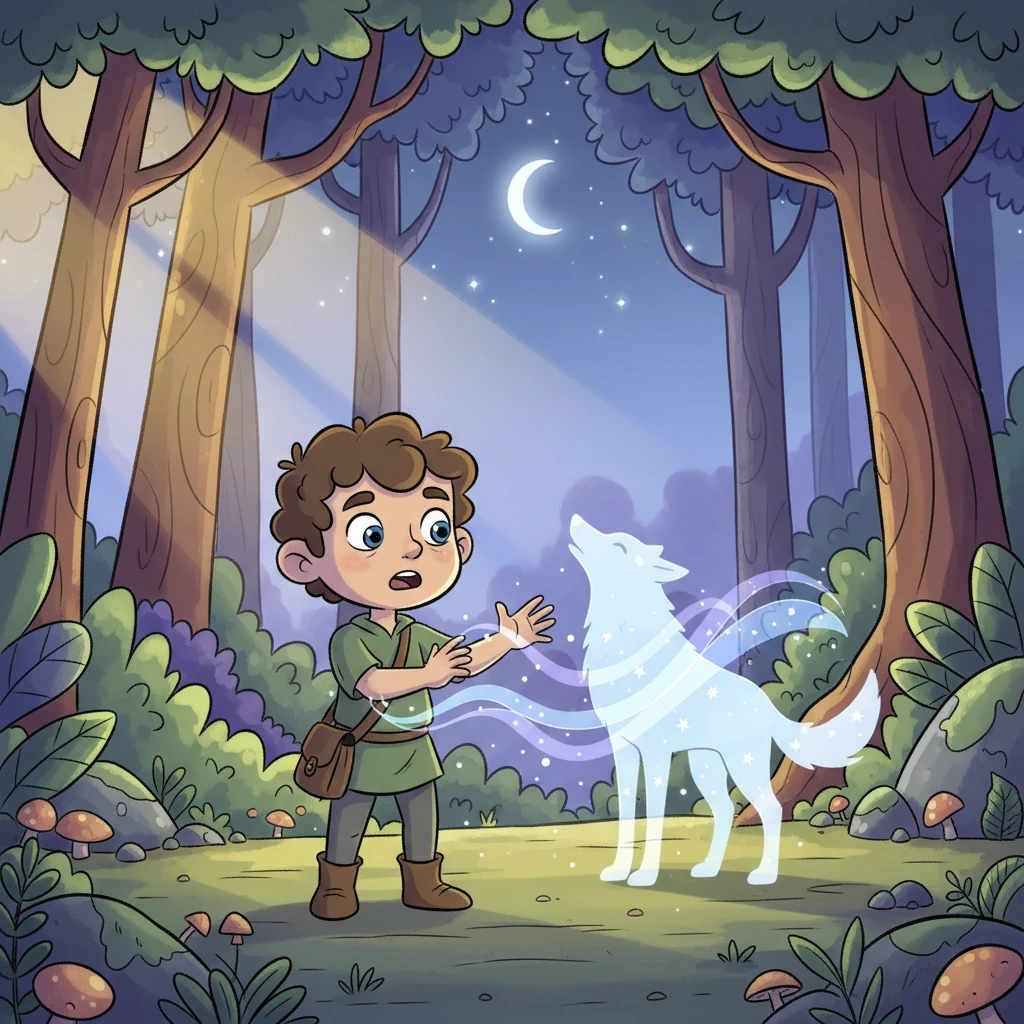Far away in the ancient forest, Lyraan, now older and wiser, senses a faint, ethereal ripple in the magical currents. His father's teachings about the ancestral tracking ritual echo in his mind, confirming that Luna's astral wolf form is beginning to stir. The time for his quest is drawing near, a faint beacon in the wilderness.