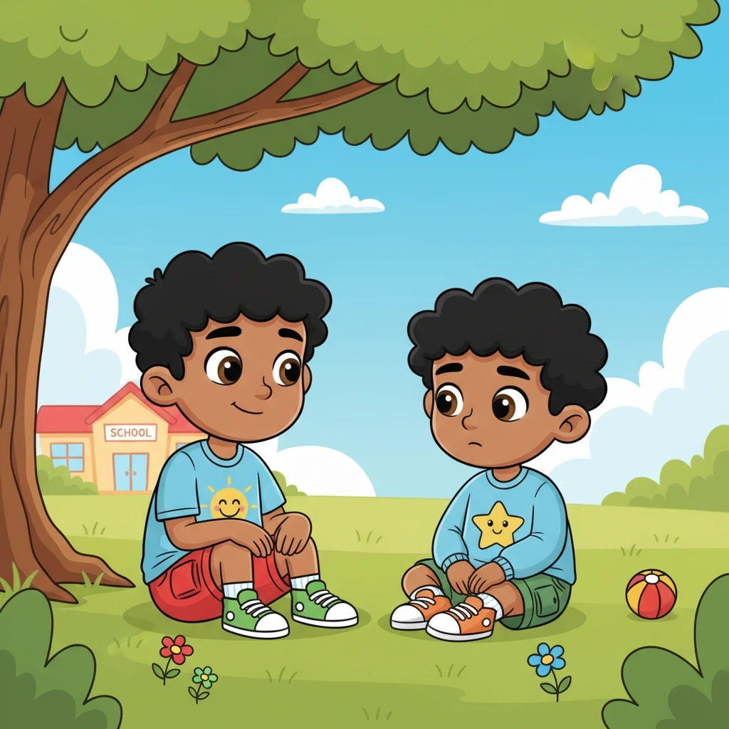 Kenan sat down gently near Omar, lowering his voice out of respect. "We've missed you so much at school, Omar," he said kindly, "everyone is waiting for you to come back."