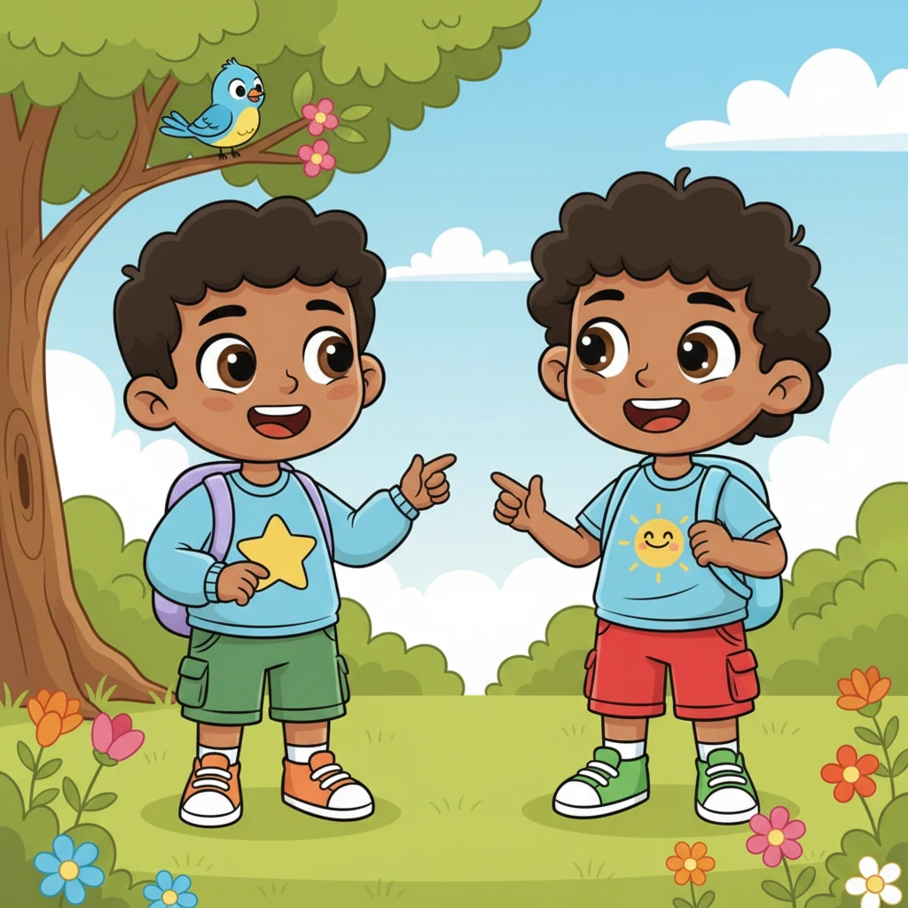 Omar smiled, feeling lighter, as if Kenan's kind words were a secret medicine. Kenan didn't talk too much or ask bothersome questions; instead, he shared cheerful stories about a little bird he saw and how their teacher had asked about Omar.