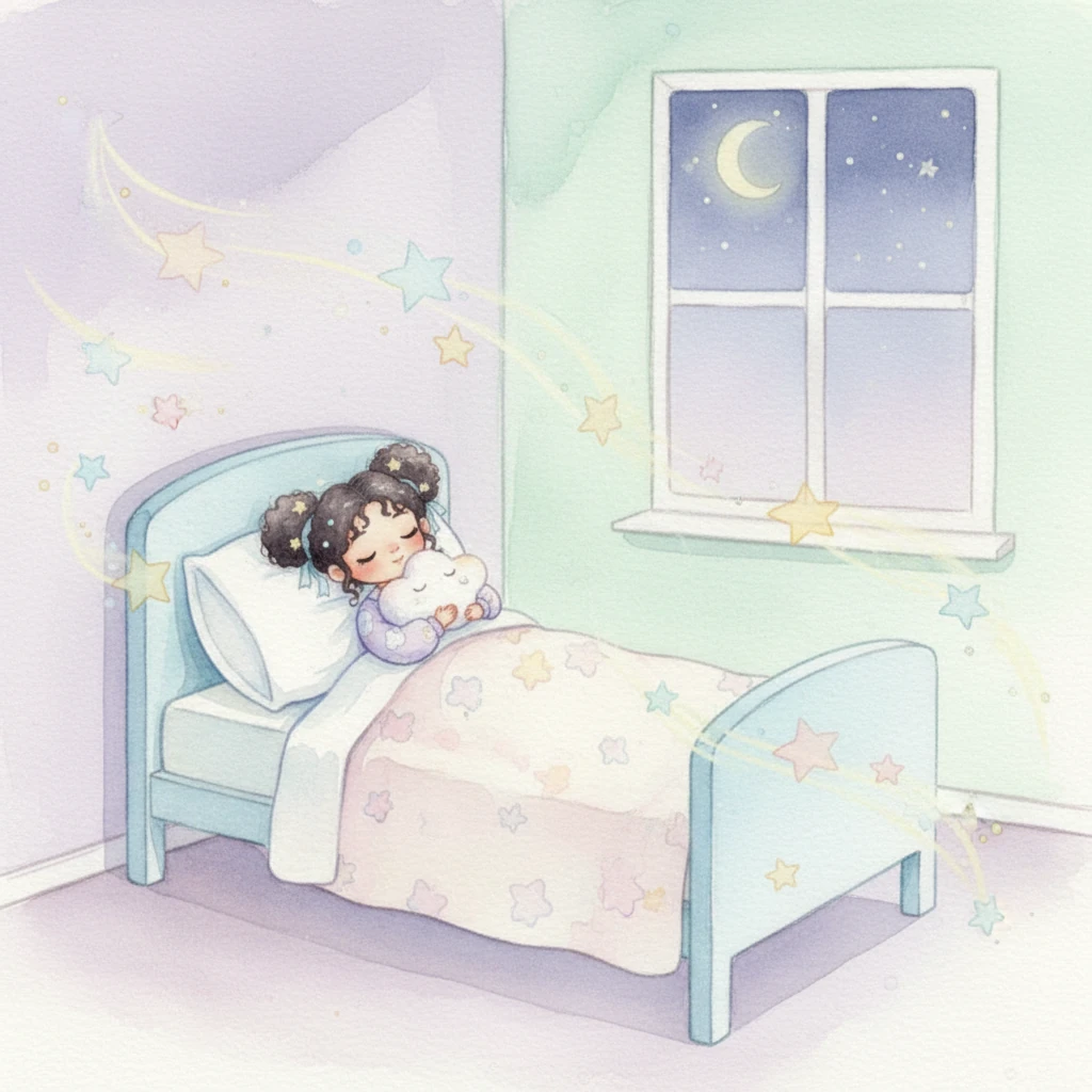 She hugged her tiny pillow and whispered, 'I wish for a little adventure before I sleep.'