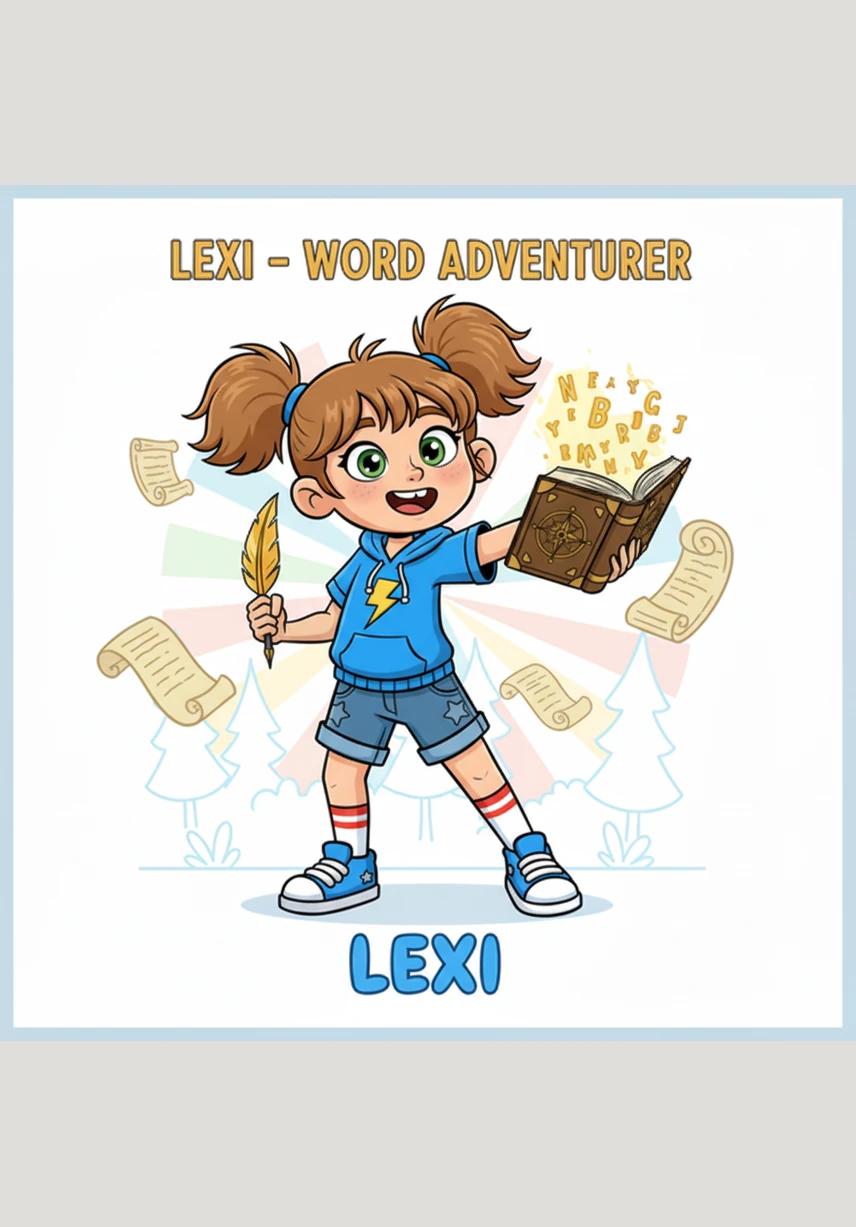 Lexi waves a final goodbye as she walks toward a horizon where a rainbow made of the entire alphabet arches across the sky. She leaves the reader with a warm smile, reminding them that their own word adventure is just beginning.