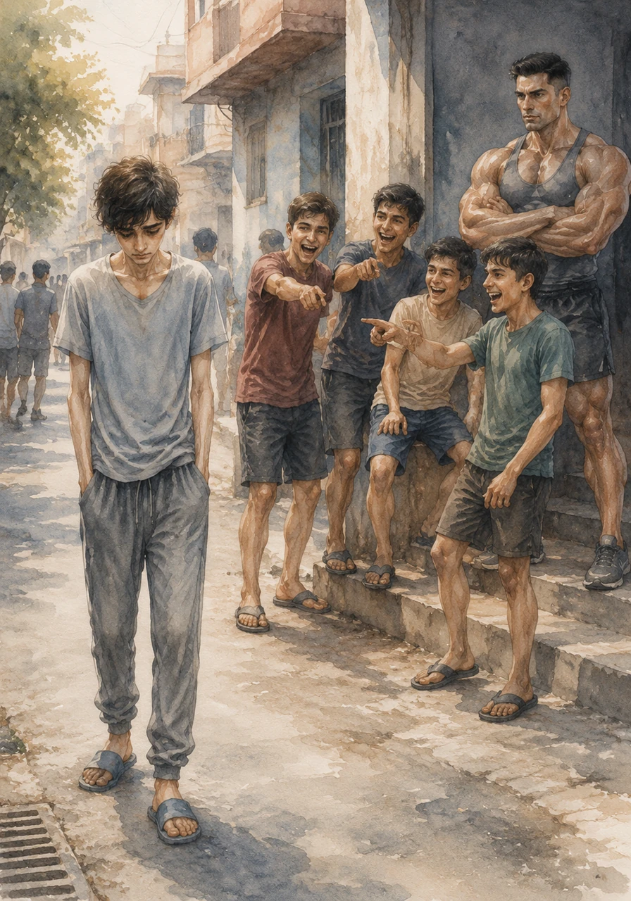 In a bustling neighborhood corner, a group of local boys points and laughs at Aryan’s slender arms as he walks by. He keeps his head down, trying to ignore the stinging mockery and the hurtful nicknames that have chipped away at his confidence for years.