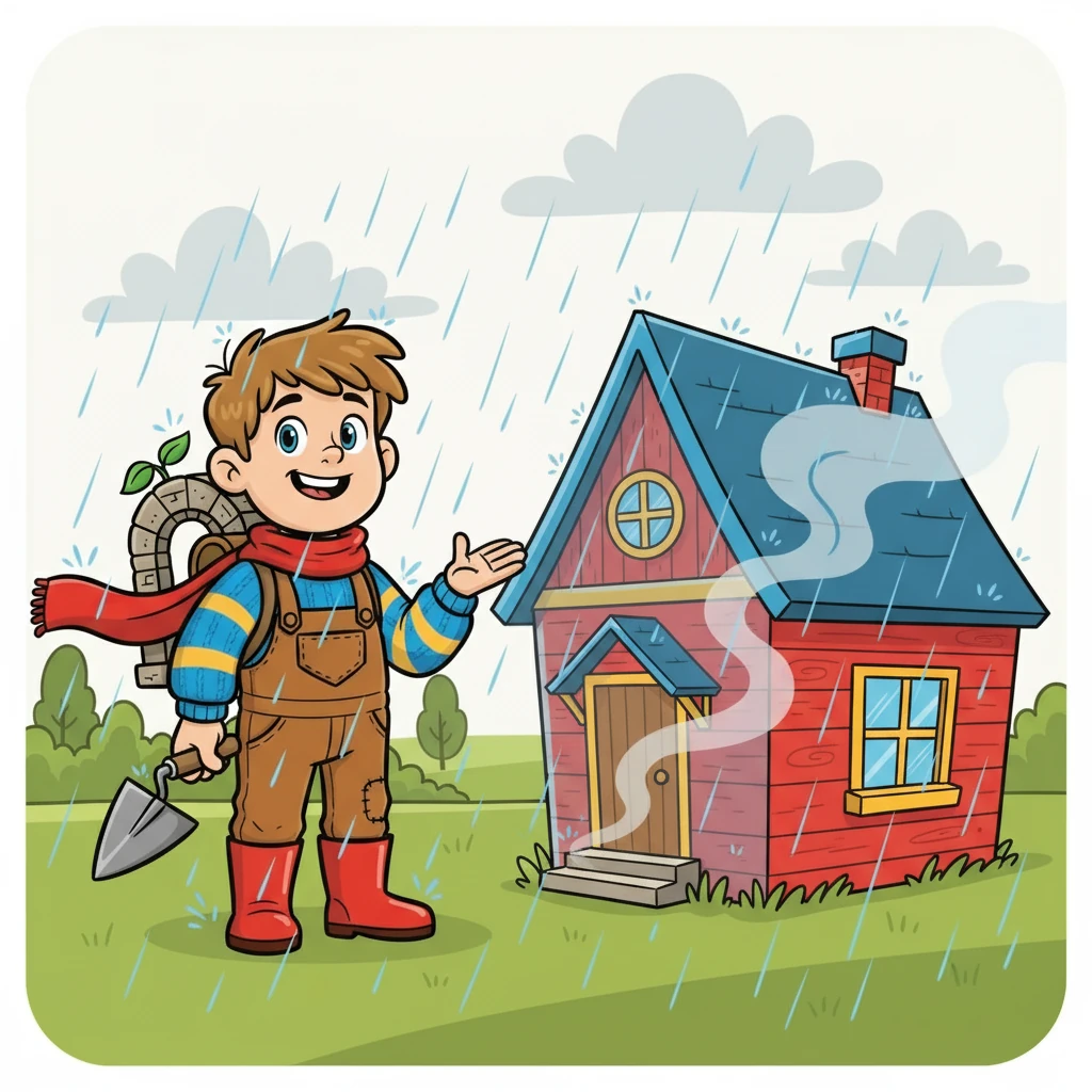 Dehors, la pluie tombait. Théo observa la maison et pensa à la peau humaine. La maison avait un pare-pluie, étanche à l'eau mais ouvert à la vapeur d'eau, comme sa combinaison.