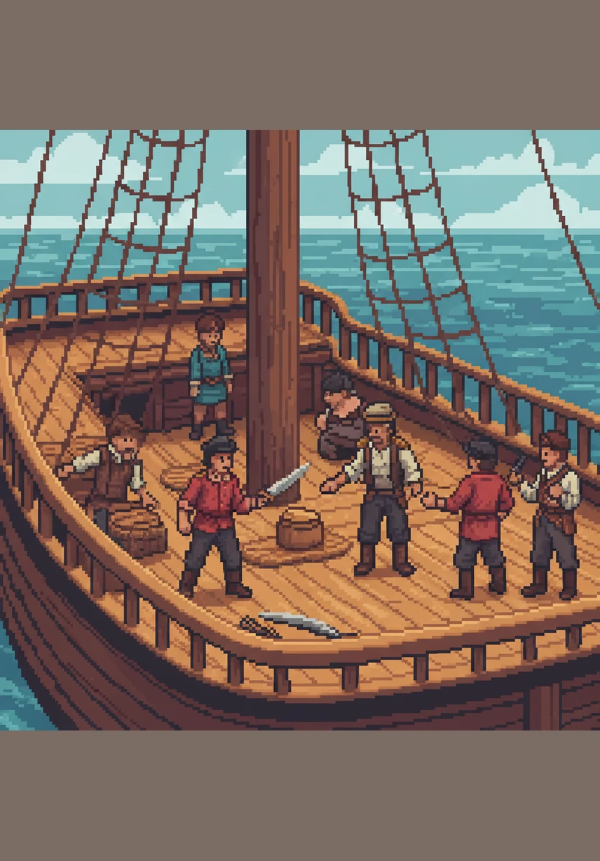 Saat badai besar menerjang di tengah lautan yang gelap, Nimas tetap tenang dan membantu nahkoda menentukan arah dengan membaca posisi bintang. Keberanian dan kecerdasannya menginspirasi seluruh awak kapal untuk tetap bertahan menghadapi ombak yang menjulang tinggi.