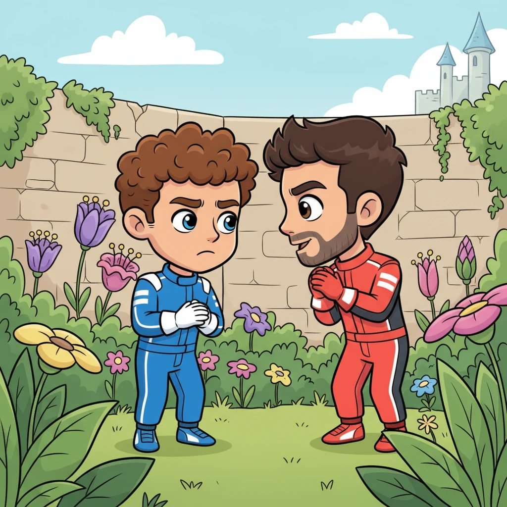 Oscar and Ollie huddled in a secluded corner of the sprawling garden, their voices hushed and serious. "It's favoritism, isn't it?" Ollie whispered, conviction in his tone. Oscar nodded gravely, acknowledging the unspoken truth that had been gnawing at them, a preference for some over others that seemed to leave Rafa in the cold.