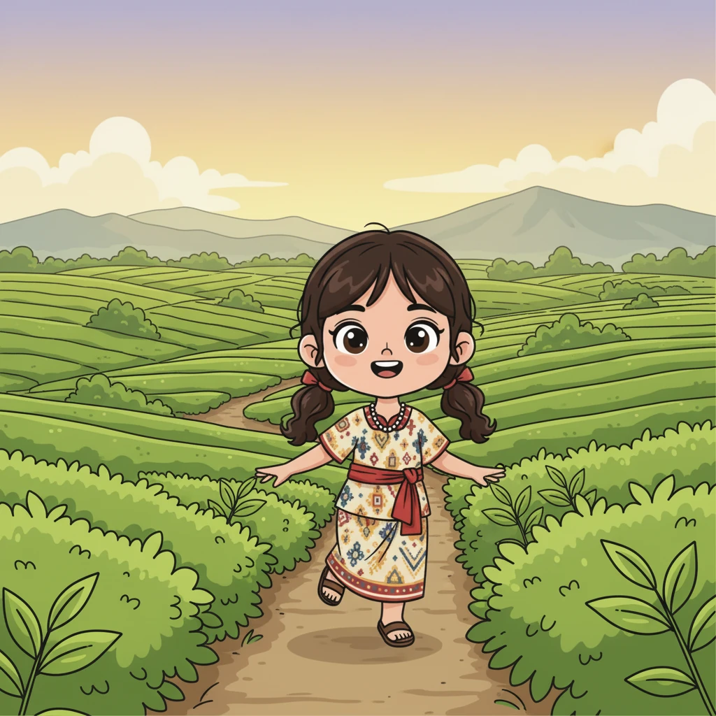 Suatu sore, Laras berjalan-jalan di antara kebun teh yang rimbun, menghirup udara segar. Pemandangan hijau yang luas dan kabut tipis di kejauhan memberinya inspirasi. Ia terpikir untuk menciptakan sesuatu yang baru dari apa yang sudah ada.