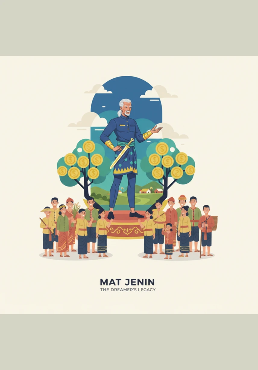 Eventually, Mat Jenin stood before a beautiful home he had built with his own hands and honest earnings. He was no longer the ragged boy in the tree, but a man of great wisdom and influence who was respected by everyone in the land.