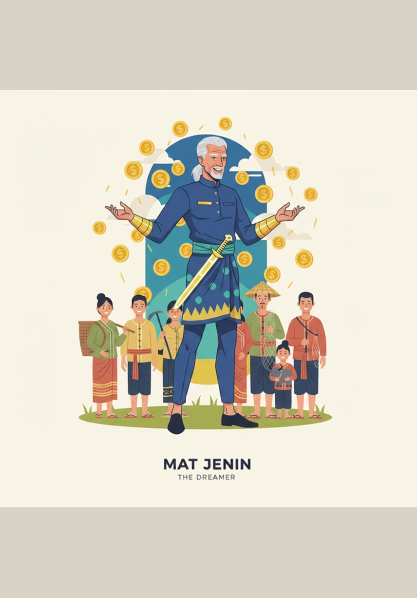 When the curious villagers asked how he had achieved such wonders, Mat Jenin shared his secret with a gentle smile. He explained that his dreams were not foolish distractions, but the blueprints for his life that only became real when he finally decided to build them.
