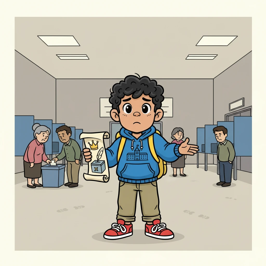 He found himself in a bustling polling station in 2024. People were shuffling in and out, but the atmosphere felt... flat. He learned that voter turnout was down, a major problem.