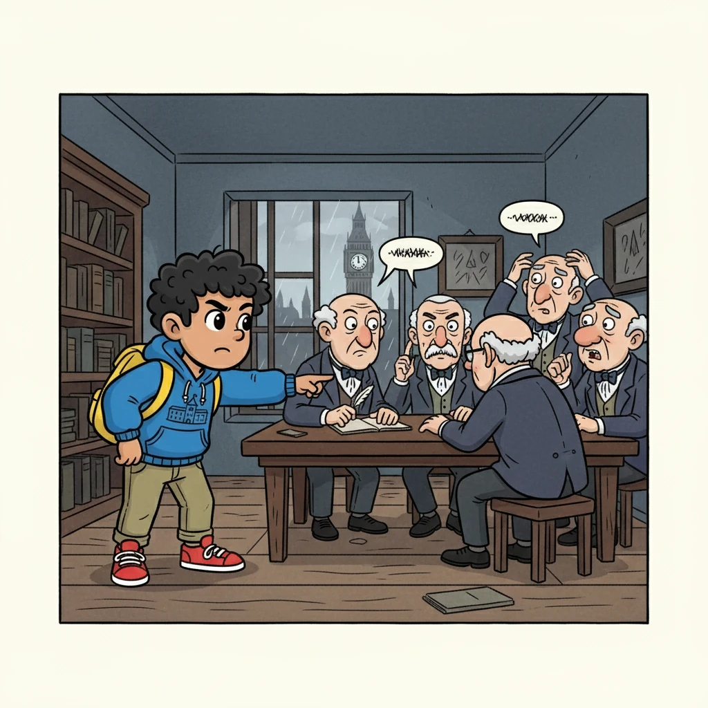 Back in London, Kai found himself in a dingy room where a group of politicians were having a heated discussion. 'Hapathy,' they muttered. Kai thought 'Nah, it's more than that'.