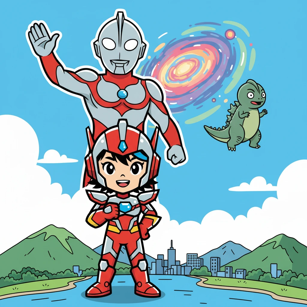 ウルトラマンは、ゴジラを宇宙へと送り出した。平和を取り戻した地球。ヒカリは、ウルトラマンの姿を胸に刻み、未来への希望を抱いた。