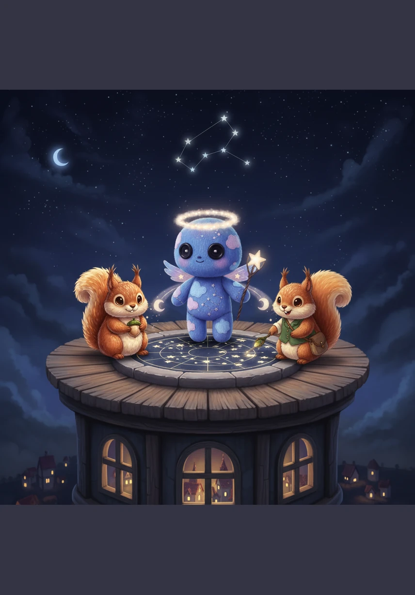 At the very peak of the wooden tower, Nova stands on her tiptoes and reaches toward the vast expanse of the cosmos. She takes a deep breath, gathers all her courage, and prepares to make the leap of a lifetime.