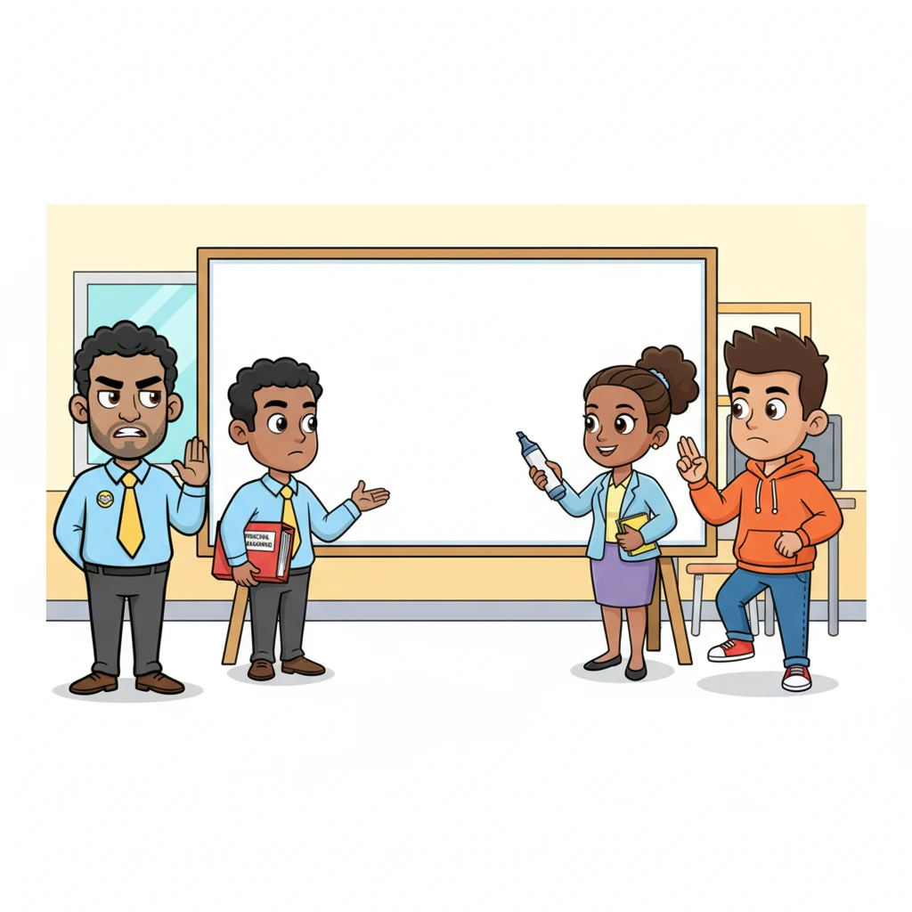 Leo gathered everyone around a big, empty whiteboard. Each person, one by one, explained what they wanted. Keith insisted on absolute silence, Haley demanded constant group brainstorming, Madison needed every detail perfect before moving, and Jayden just wanted fast decisions. Their positions clashed like cymbals!