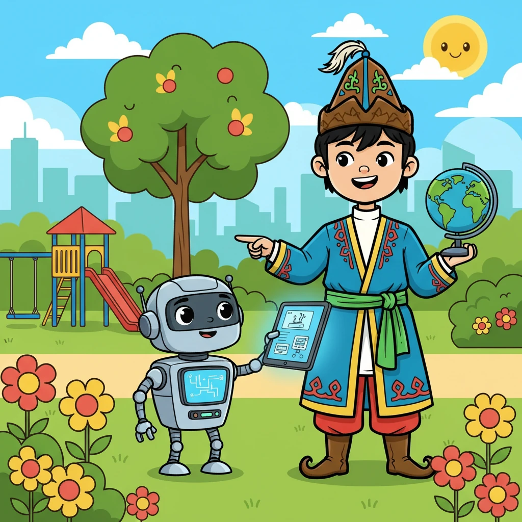 Олар бірге саябаққа барып, әртүрлі ойындар ойнады. Айдос Робиге әлемді көрсетті, ал Роби оған жаңа технологияларды үйретті.