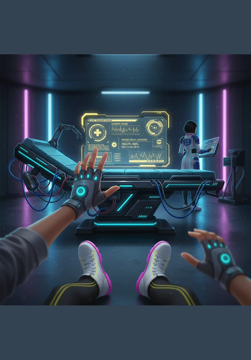 I open my eyes to the soft hum of machines and the sight of white ceiling tiles patterned with tiny dots. Everything is a bit blurry at first, but the morning light filtering through the blinds feels warm and welcoming on my face.