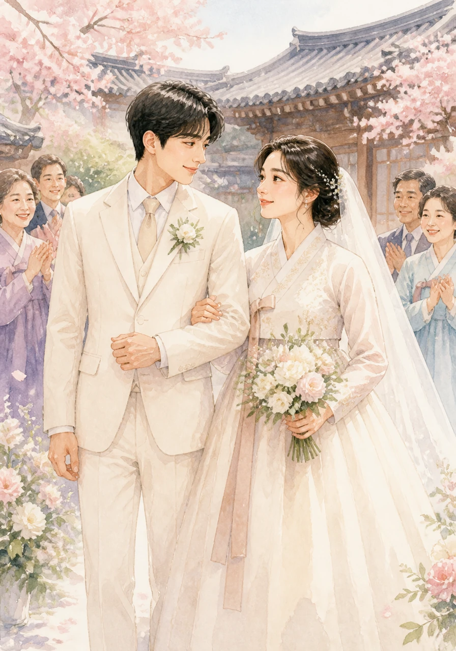 Their love story reached a beautiful milestone as they celebrated their wedding in Korea, surrounded by the soft colors of a new culture and the warmth of family. Dressed in elegant attire, they promised to cherish and support one another through all of life’s seasons.