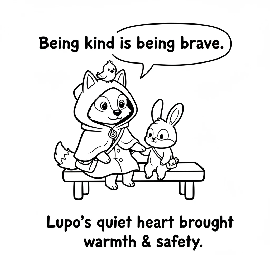 They realized that being brave didn't always mean being the loudest or the strongest. Lupo's quiet heart and gentle spirit were a special kind of stre