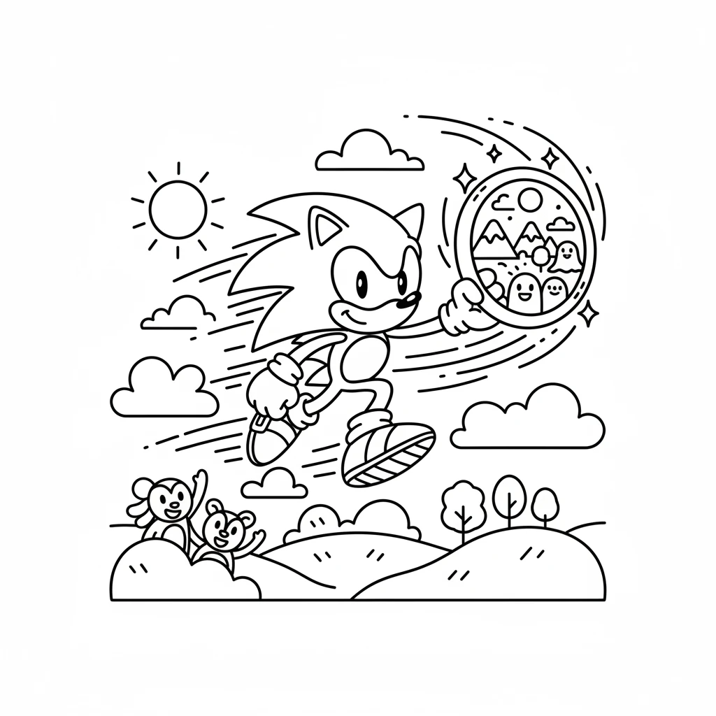 sonic the hedgehog coloring pages
