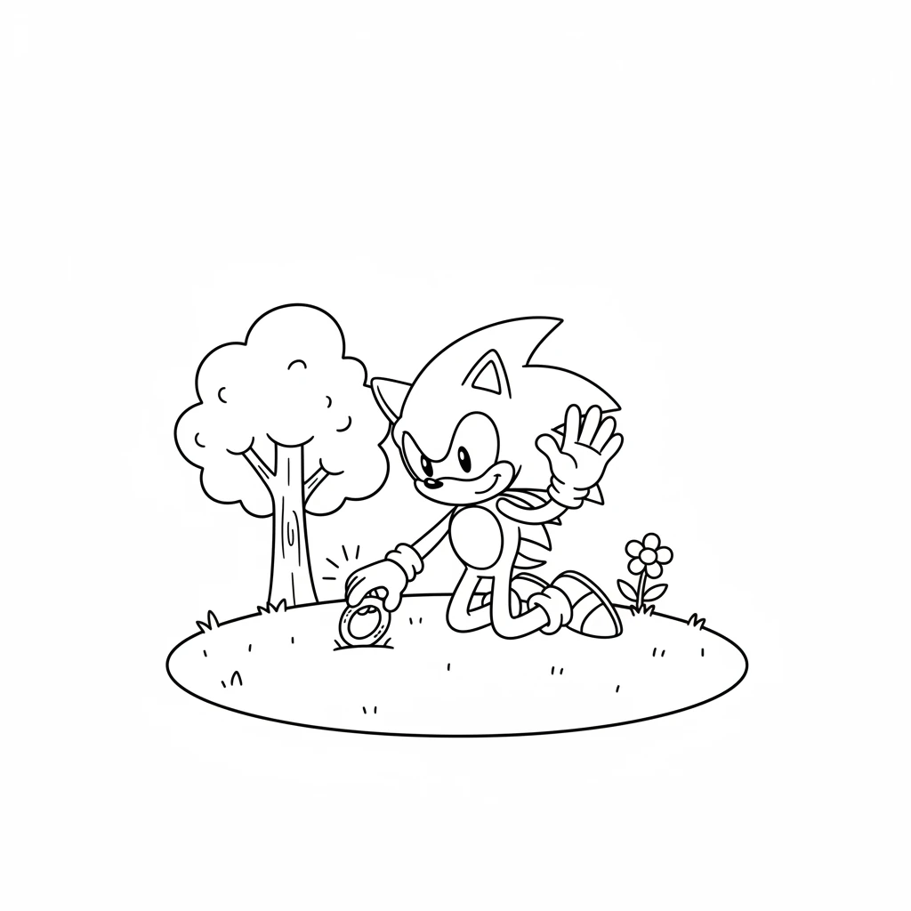 Sonic gently placed the magical ring back where he found it. He knew the true magic was not just in speed, but in kindness and discovery. He waved goodbye to the ring, ready for his next everyday adventure.