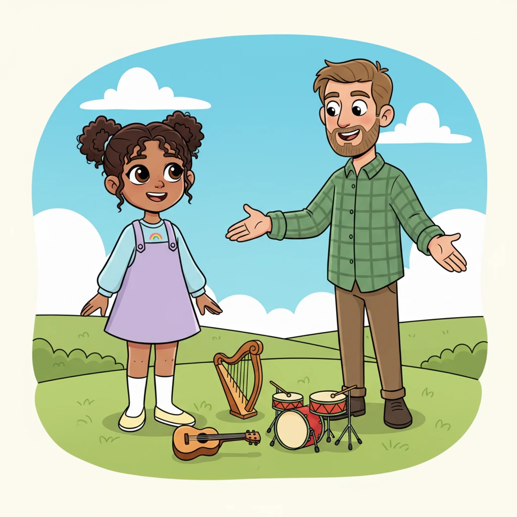 "Hello there!" he beams. "Having trouble deciding? How about a free lesson on each one? Then you can pick your favorite!" Crystal's eyes light up, and the little cloud of worry vanishes instantly.