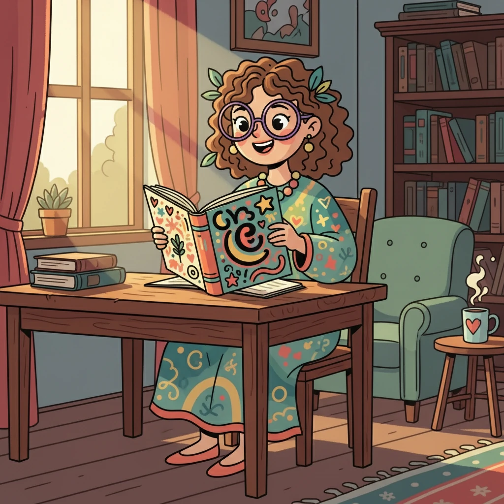 Ms. Willow reads affirmations from her planner. Quotes like, 'I am enough, even on tough days,' and 'Progress, not perfection, is my teaching philosophy,' fill her with renewed energy. Beautiful typography graces the pages, serving as inspiration.